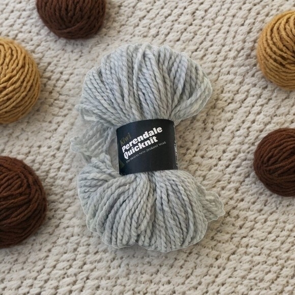 Kiwi Other - Vintage Kiwi Perendale Quicknit Pure Wool Yarn Silver Gray Wavy NWT New Zealand